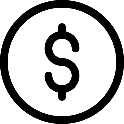 Dollar sign inside of circle