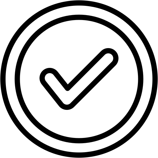 Checkmark in a circle icon