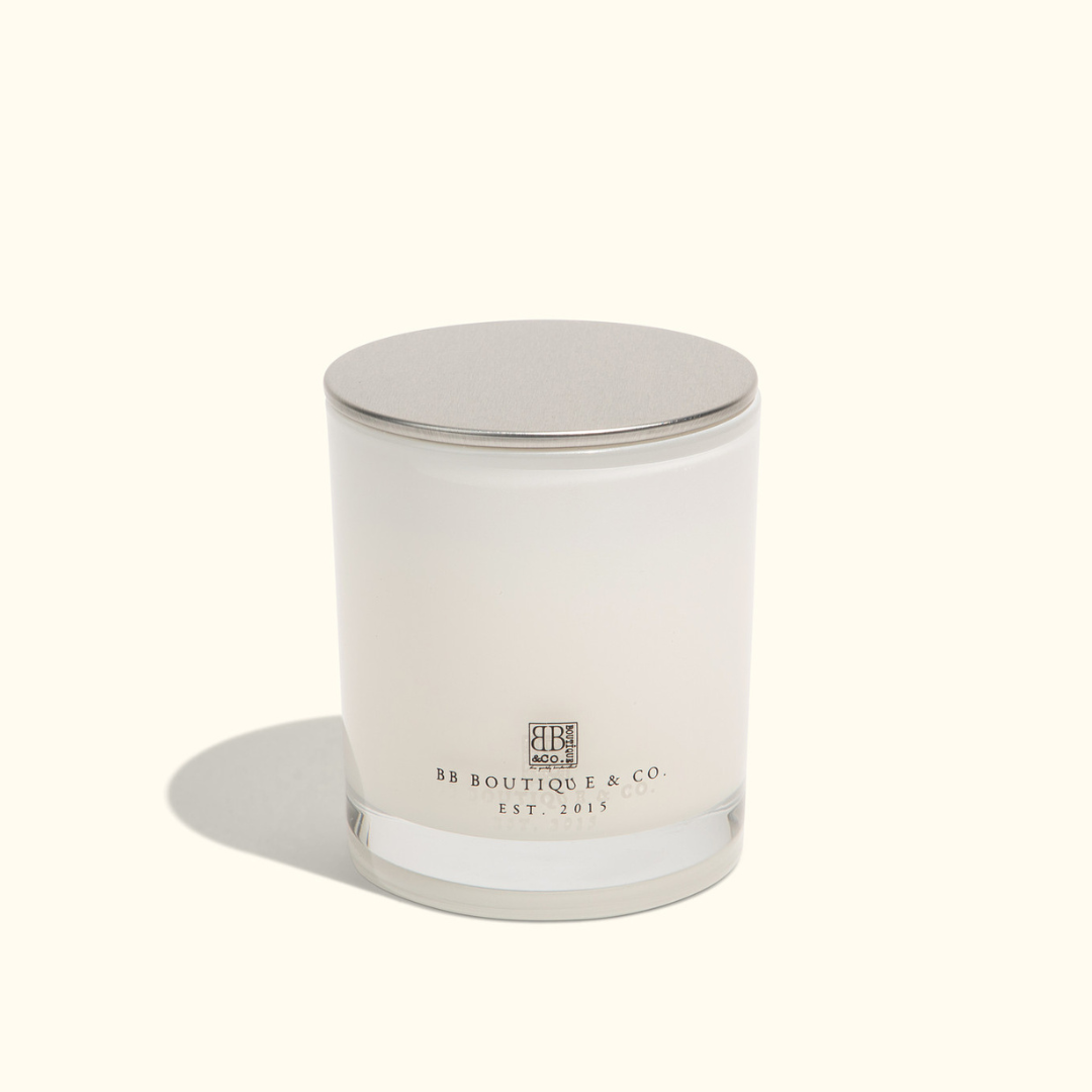 Day collection candle on white background